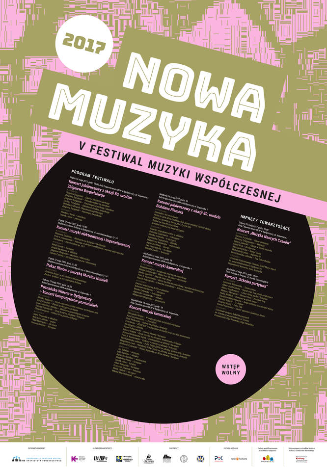 Plakat V Festiwalu Muzyki Współczesnej NOWA MUZYKA 2017