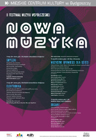 Plakat II Festiwalu Muzyki Współczesnej Nowa Muzyka 2014 w Bydgoszczy